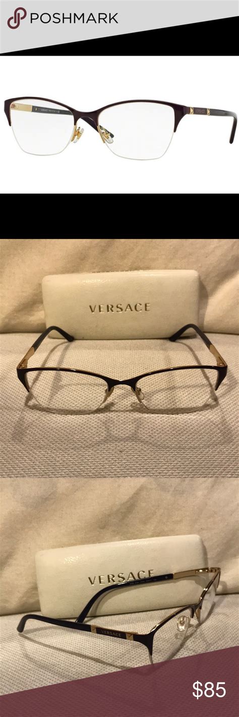 versace semi rimless eyeglasses|versace glasses price list.